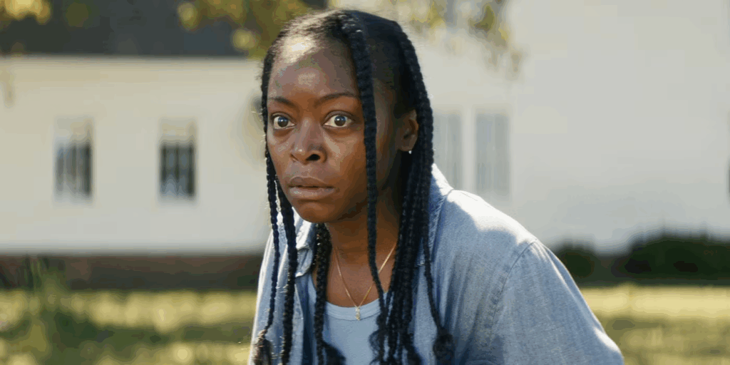 the woman in the yard